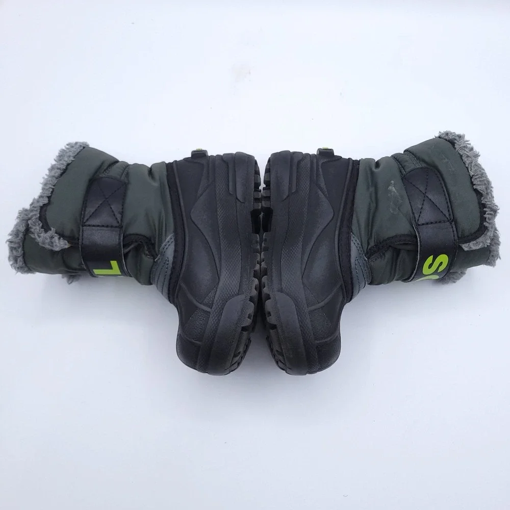 Sorel Commander Winter Snow Boots Fur Lined Waterproof Black Toddler Boys Size 9